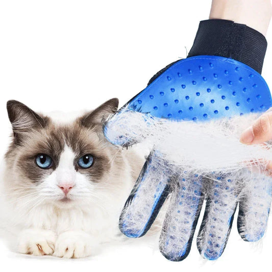 The cat grooming glove is the best pet hair removers for cat losing hair.