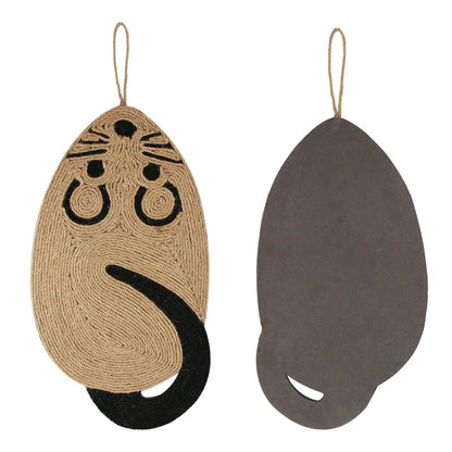 Mouse shape cat scratch board front and back