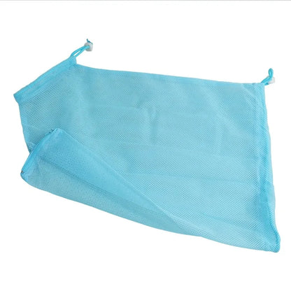 Blue Multifunctional Mesh Cat Bath Bag for Cleaning Nail Trimming